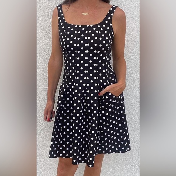 RALPH LAUREN Black Polka Dot Dress - Picture 7 of 7